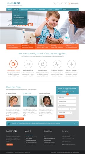 医疗企业wordpress主题